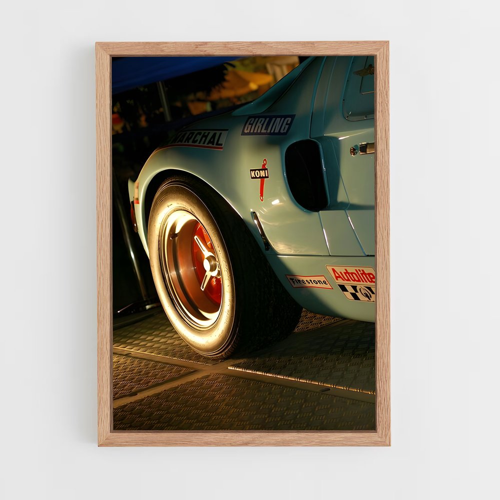 Poster GT40 en Bleu – affiche Ford (vue 4)